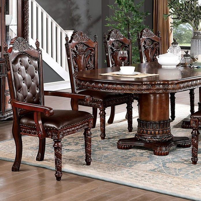 Canyonville Traditional 9-Piece Dining Set - Brown Cherry