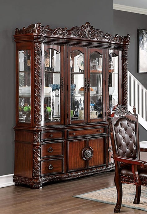 Canyonville Traditional Hutch & Buffet in Brown Cherry