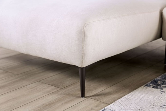 Paderborn Contemporary White Linen Sectional