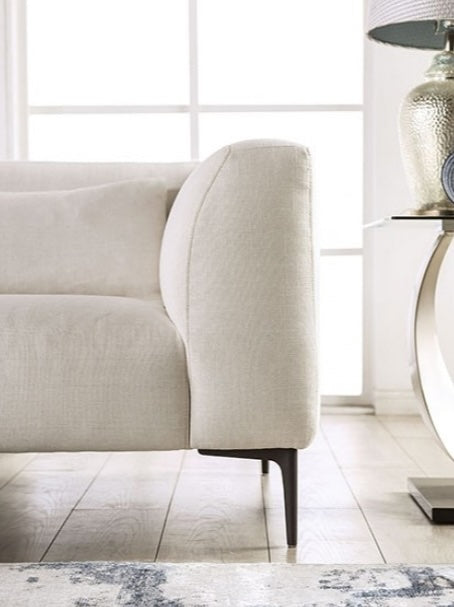 Paderborn Contemporary White Linen Sectional