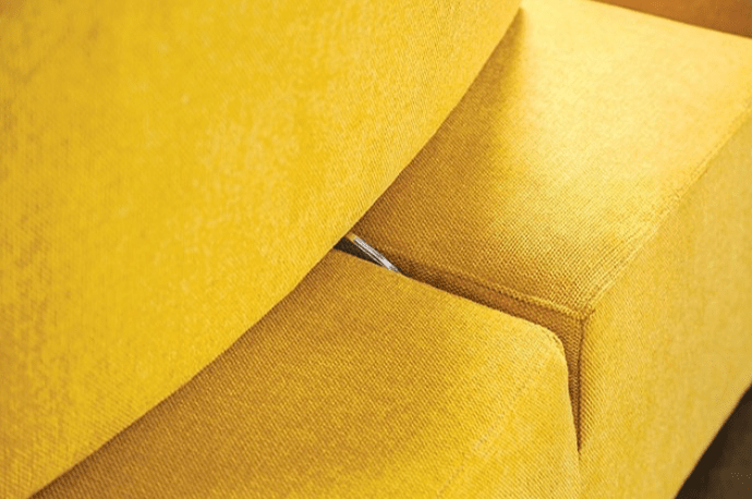 Stavanger Modern Modular Curved Sofa in Yellow Boucle