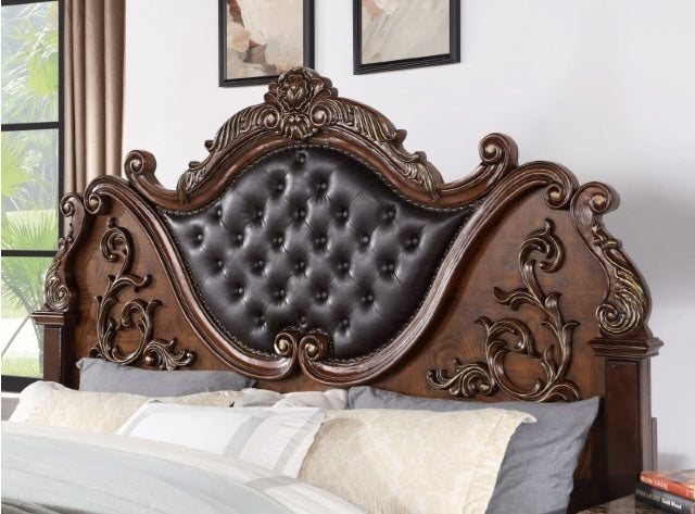 Esparanza Traditional King Bed- Brown Cherry