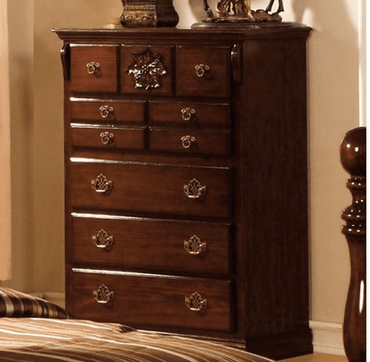 Tuscan Traditional King Poster Bed in Glossy Dark Pine