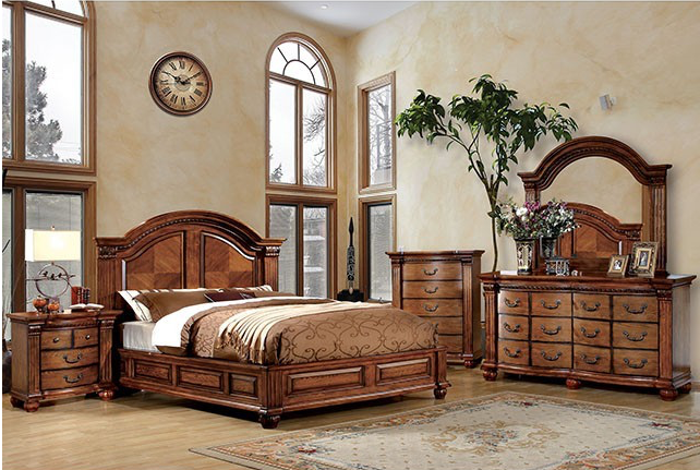 Bellagrand Traditional King Bed - Antique Tobacco