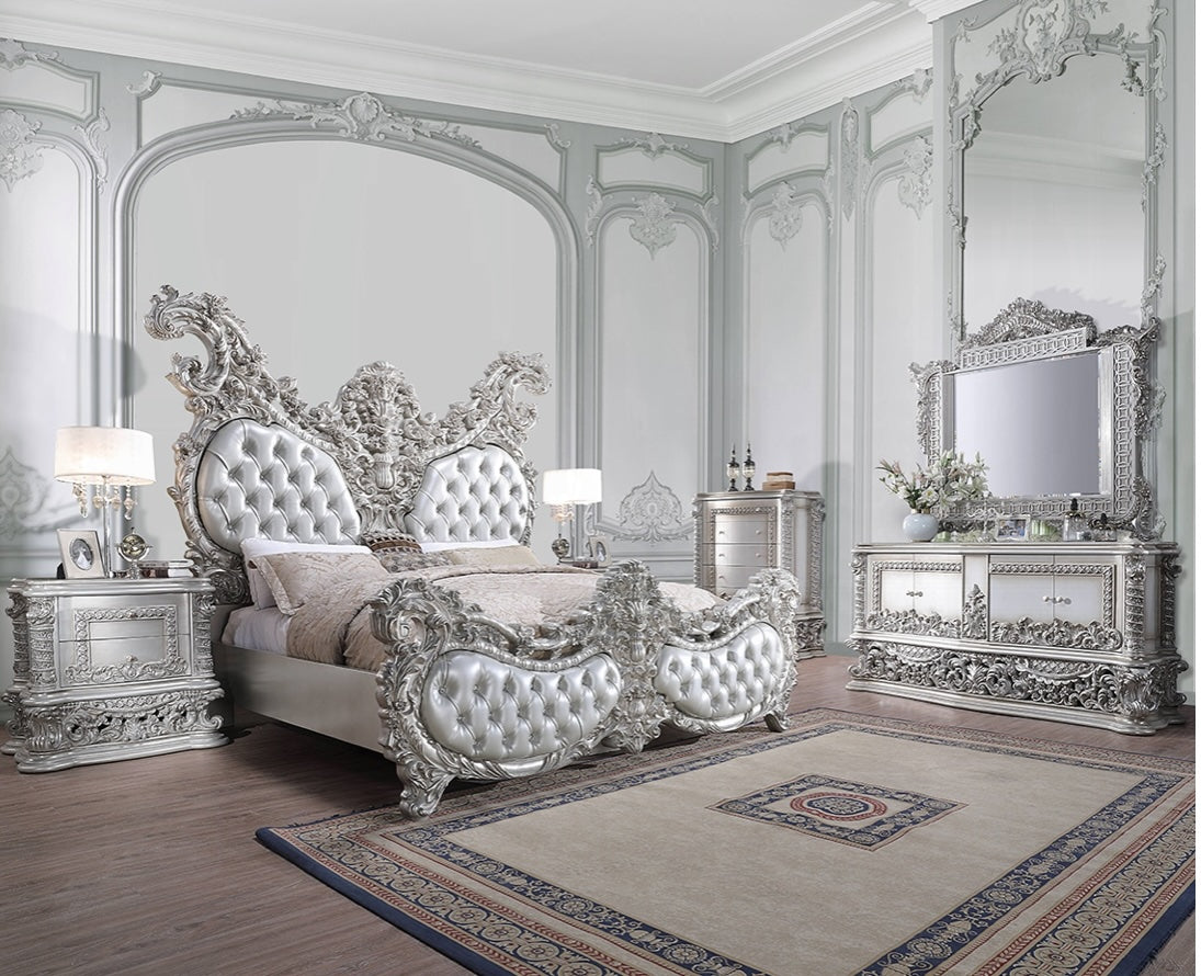 ACME Valkyrie King Bed in Antique Platinum