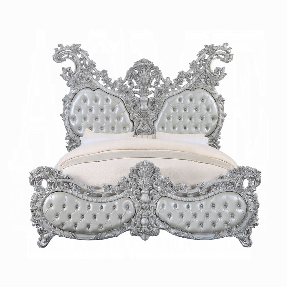 ACME Valkyrie King Bed in Antique Platinum