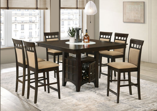 Gabriel 9-Piece Square Counter Height Dining Set Cappuccino