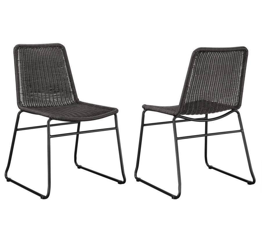 Dacy Upholstered Dining Chairs Set of 2 Brown and Sandy Black
