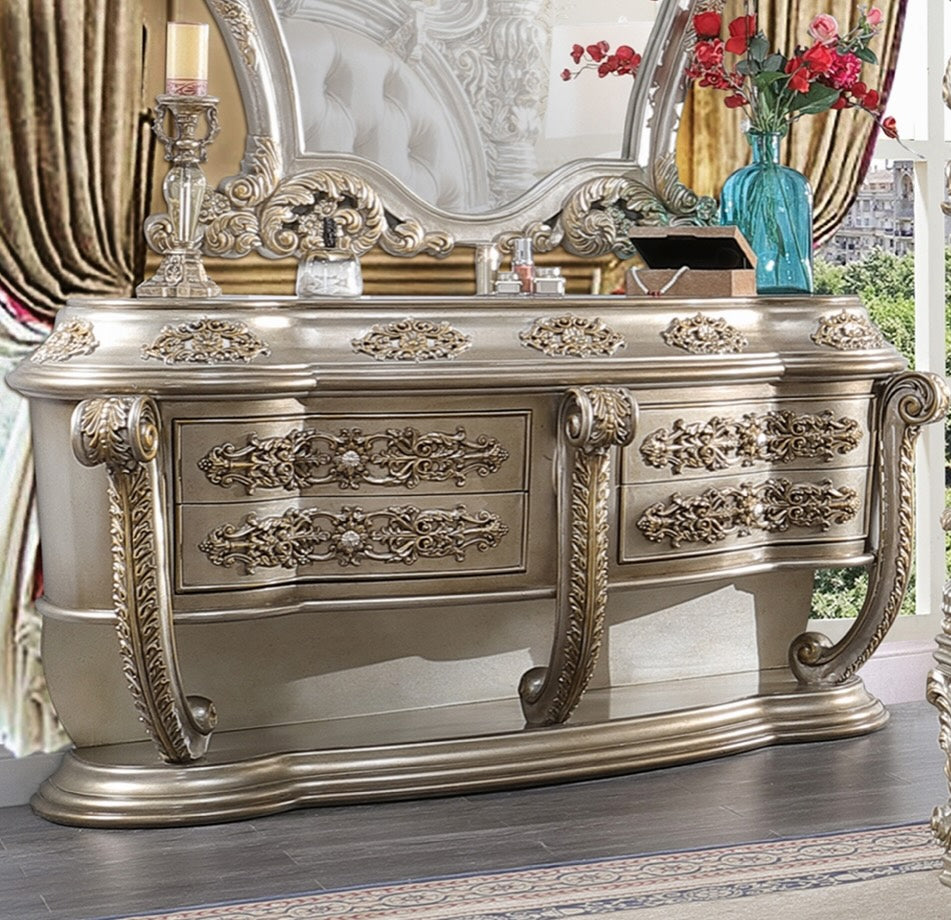 Lavish Traditional Dresser - Gold & Champagne