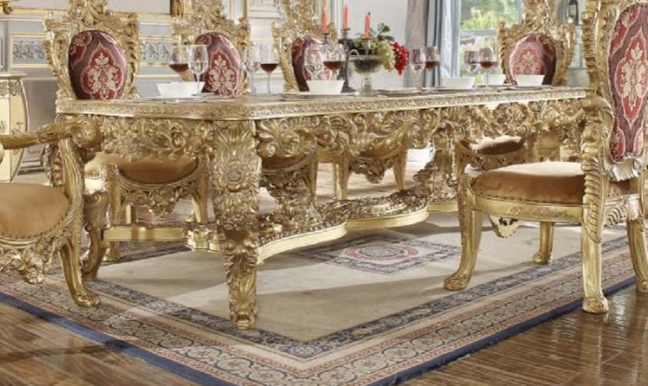 Bernadette Rococo Period 9PC Dining Set - Gold