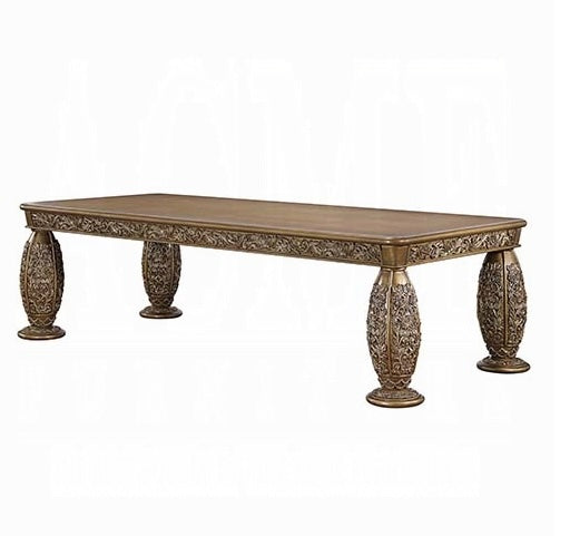 Constantine 9PC Ornate Dining Set - Brown & Gold