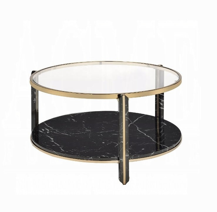 Thistle Glass Top End Table