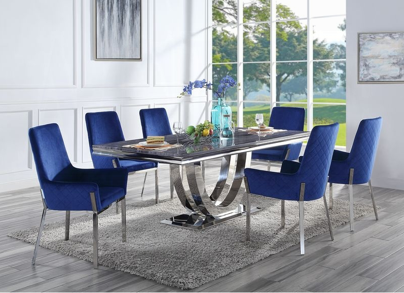 Cambrie 7-Piece Dining Set W/Engineering Stone Top