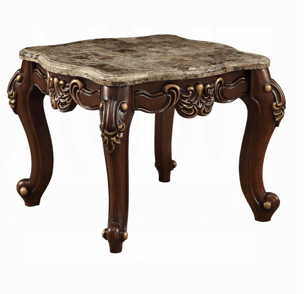 Mehadi Traditional Marble Top Coffee table