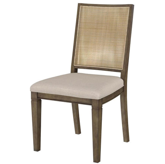 Matisse Woven Rattan Back Dining Side Chair Brown Set Of 2