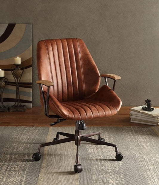 Hamilton Genuine Leather Office Chair - Cocoa
