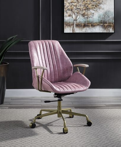 Hamilton Genuine Leather Office Chair - Pink