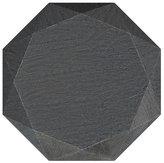 Jacinto Geometric Solid Mango Wood Side Table Grey