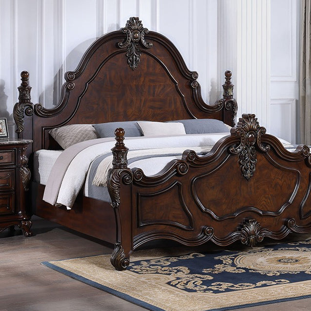 Francione Traditional Queen Bedroom Set in Dark Cherry – Finally Home ...