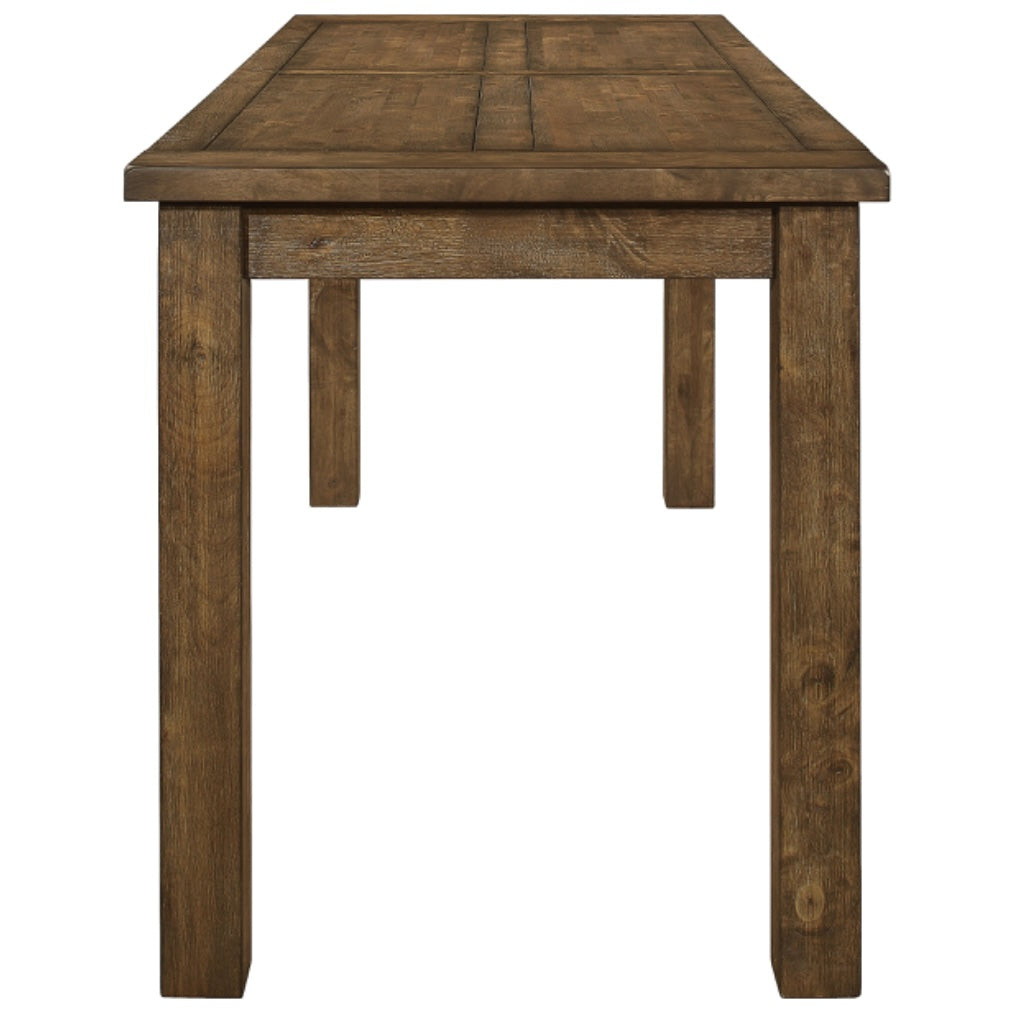 Coleman 84" Counter Height Table Rustic Golden Brown