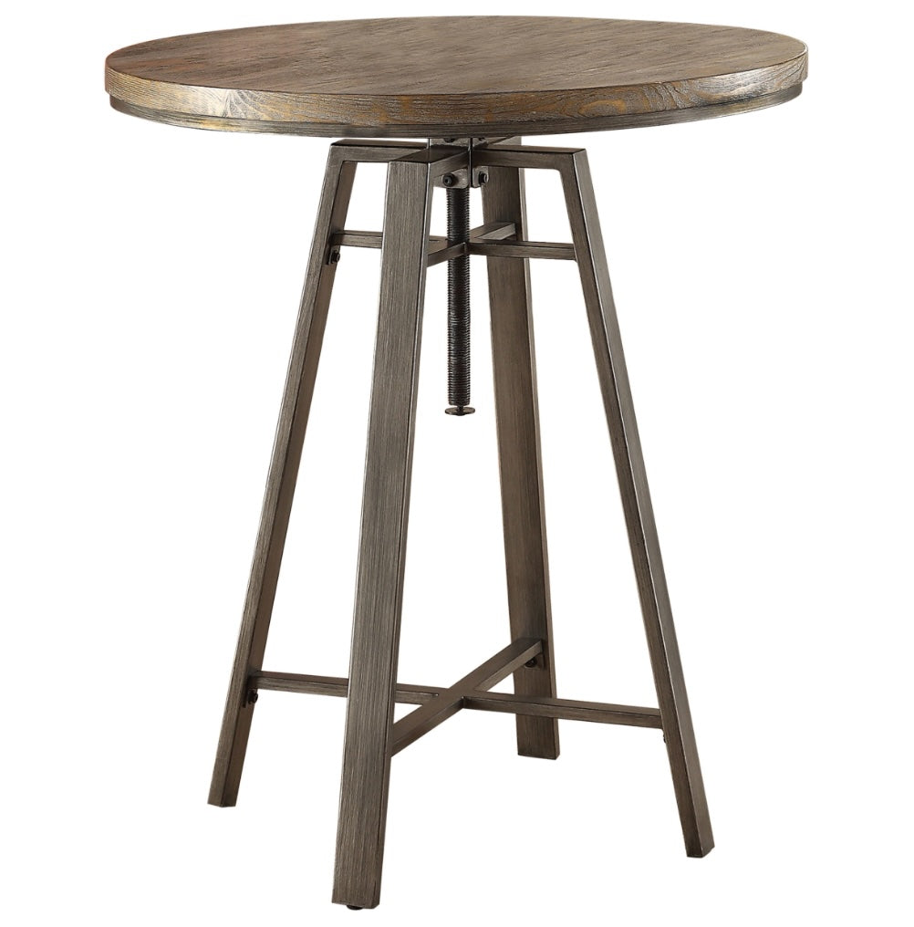 Bartlett Adjustable Swivel Bar Table Brushed Nutmeg