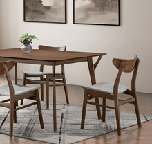 Skien 5PC Mid-Century Modern Dining Set in Walnut