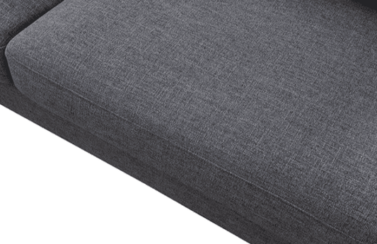 Vermon Contemporary Chenille Living Room Set with Walnut Legs - Gray