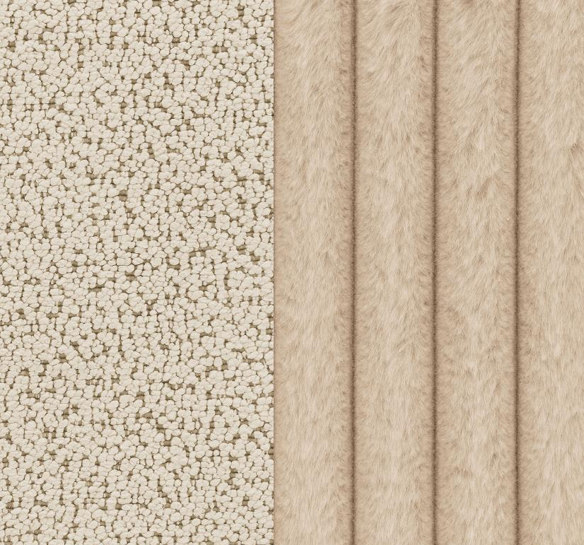 Winchester 112" Boucle Upholstered Extra Long Sofa Sand Pebble