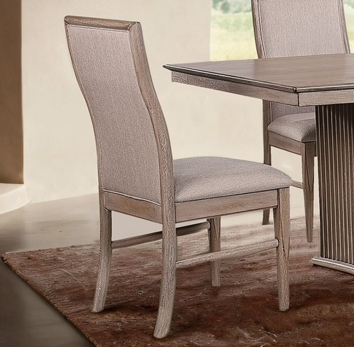 Ellesmere 6-Piece Natural Ash Finish Dining Set with Fluted Trestle Base