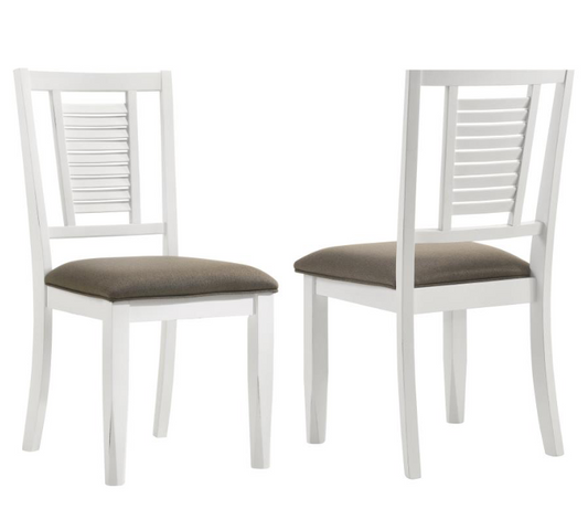 Appleton Wood Dining Side Chair Distressed White Set of 2