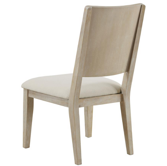 Trofello Cushioned Dining Side Chair White Washed Set of 2