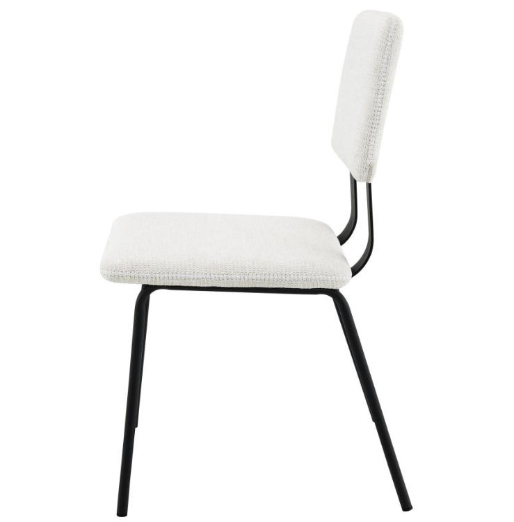 Calla Fabric Upholstered Dining Side Chair White Set of 2