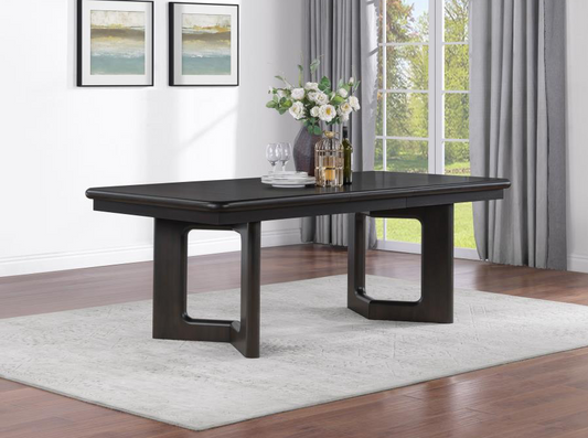 Hathaway 84-inch Extension Leaf Dining Table Acacia Brown