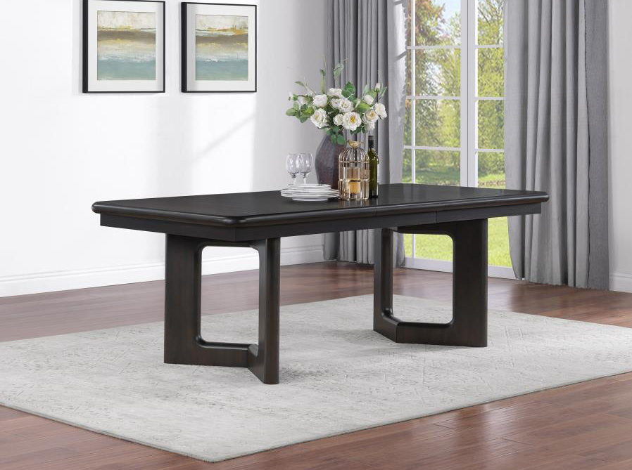 Hathaway 84-inch Extension Leaf Dining Table Acacia Brown
