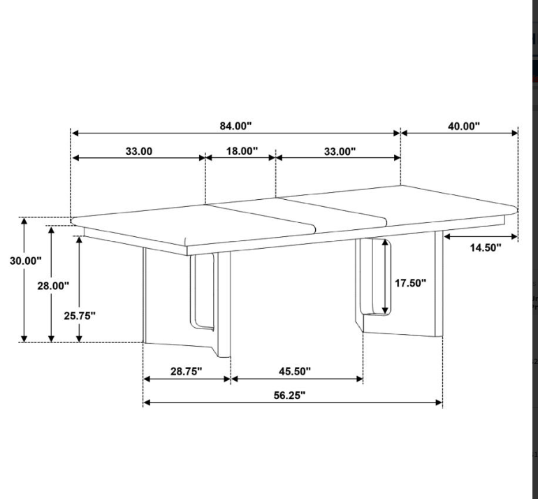 Hathaway 84-inch Extension Leaf Dining Table Acacia Brown