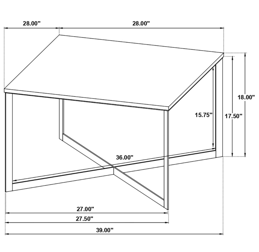 Tobin Square Marble Top Coffee Table White And Black