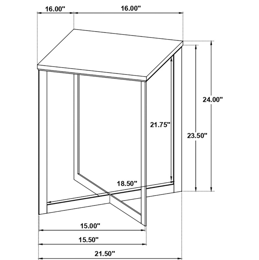 Tobin Square Marble Top Coffee Table White And Black