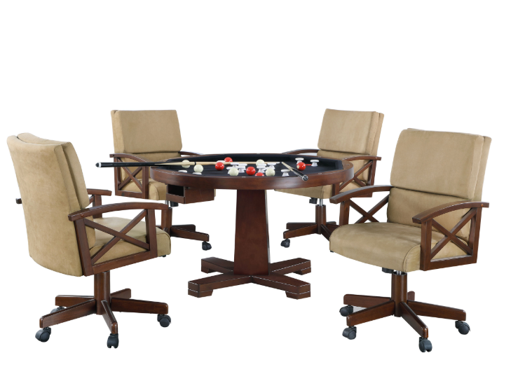 Marietta 5-piece 3-in-1 Dining and Game Table Set Tobacco
