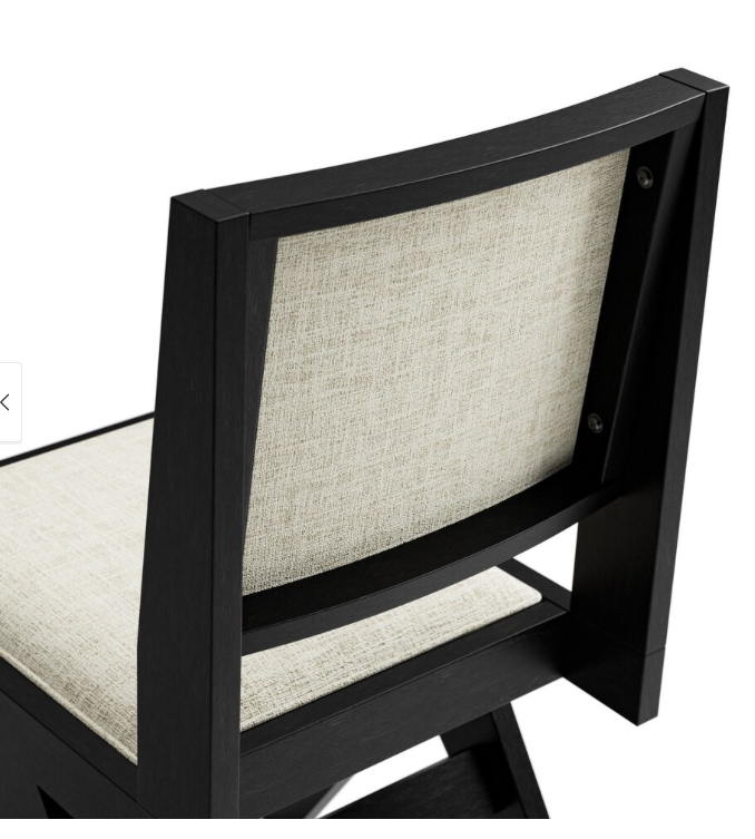 Tottenham Modern 7-Piece Black Solid Wood 59-inch Round Dining Set