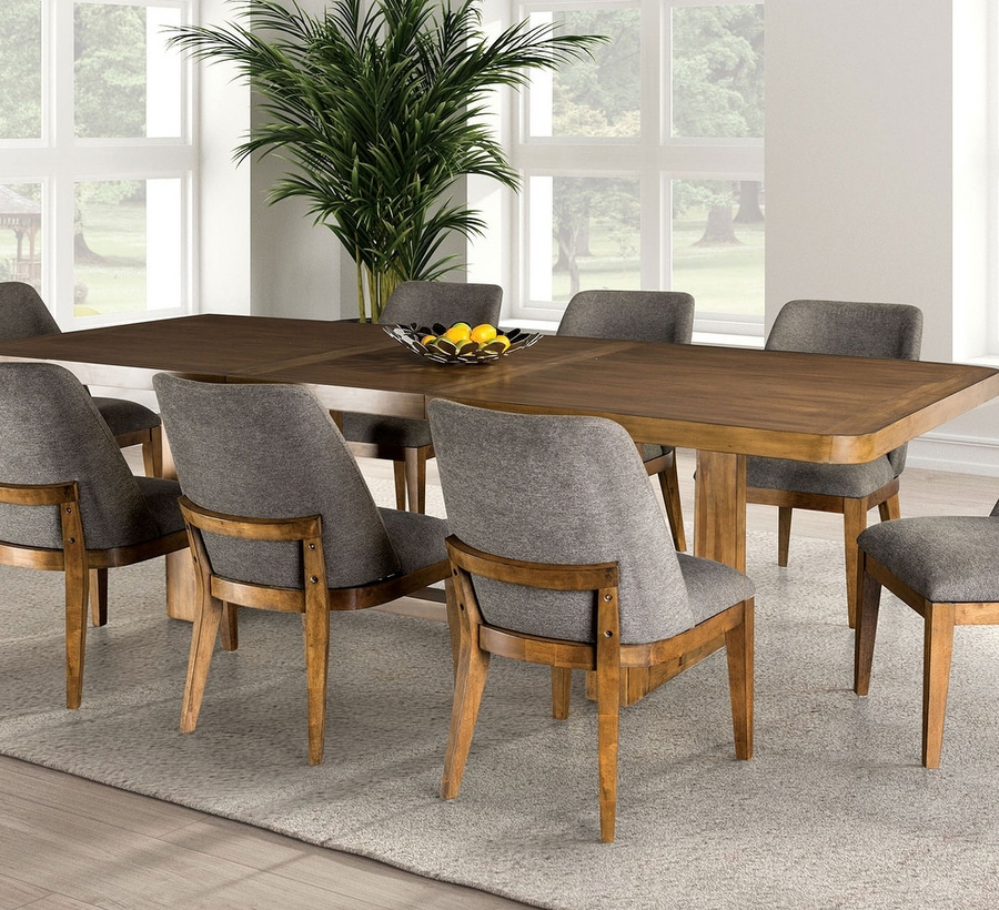Mandal Transitional 7PC Dining Set in Chestnut