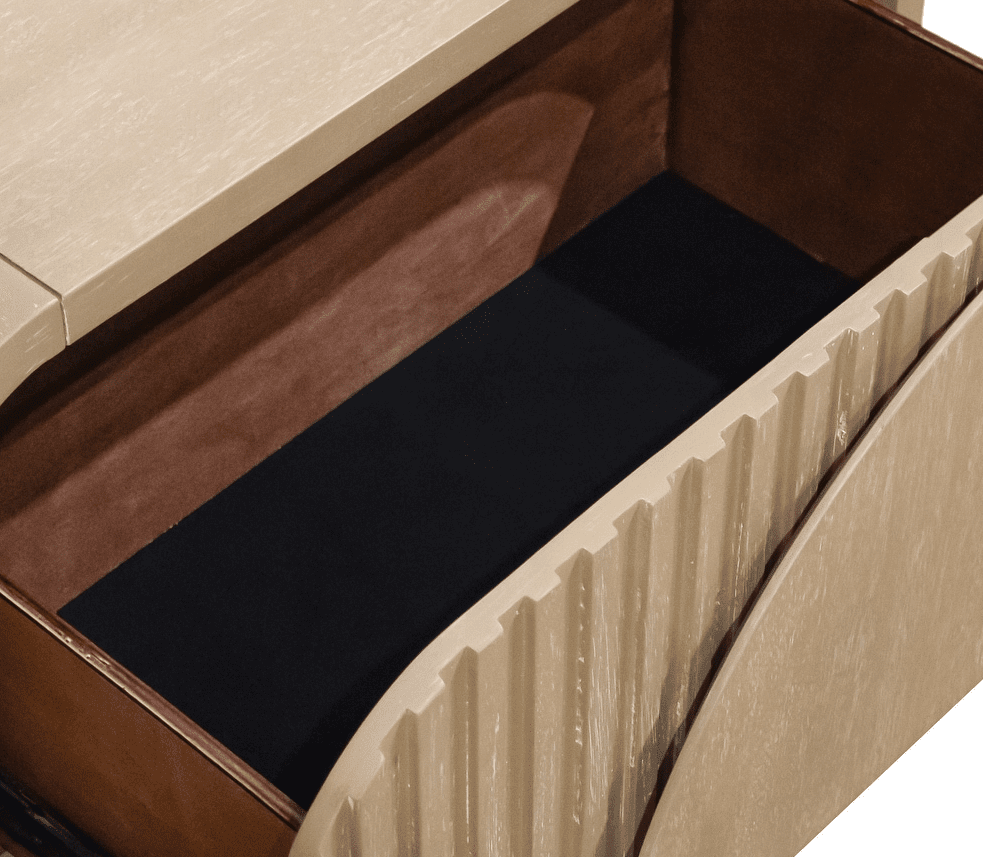 Tangentry Modern 2-Drawer Nightstand, Natural