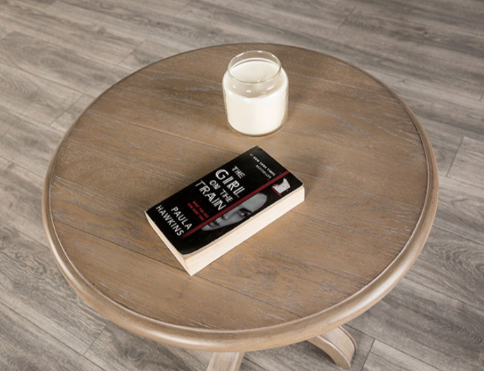 Chesapeake Modern Farmhouse Solid Wood Round End Table