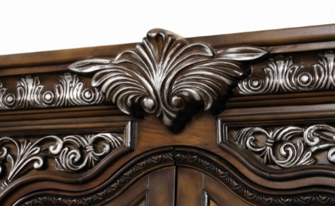 Promenade Traditional Lighted Curio Cabinet – Dark Brown