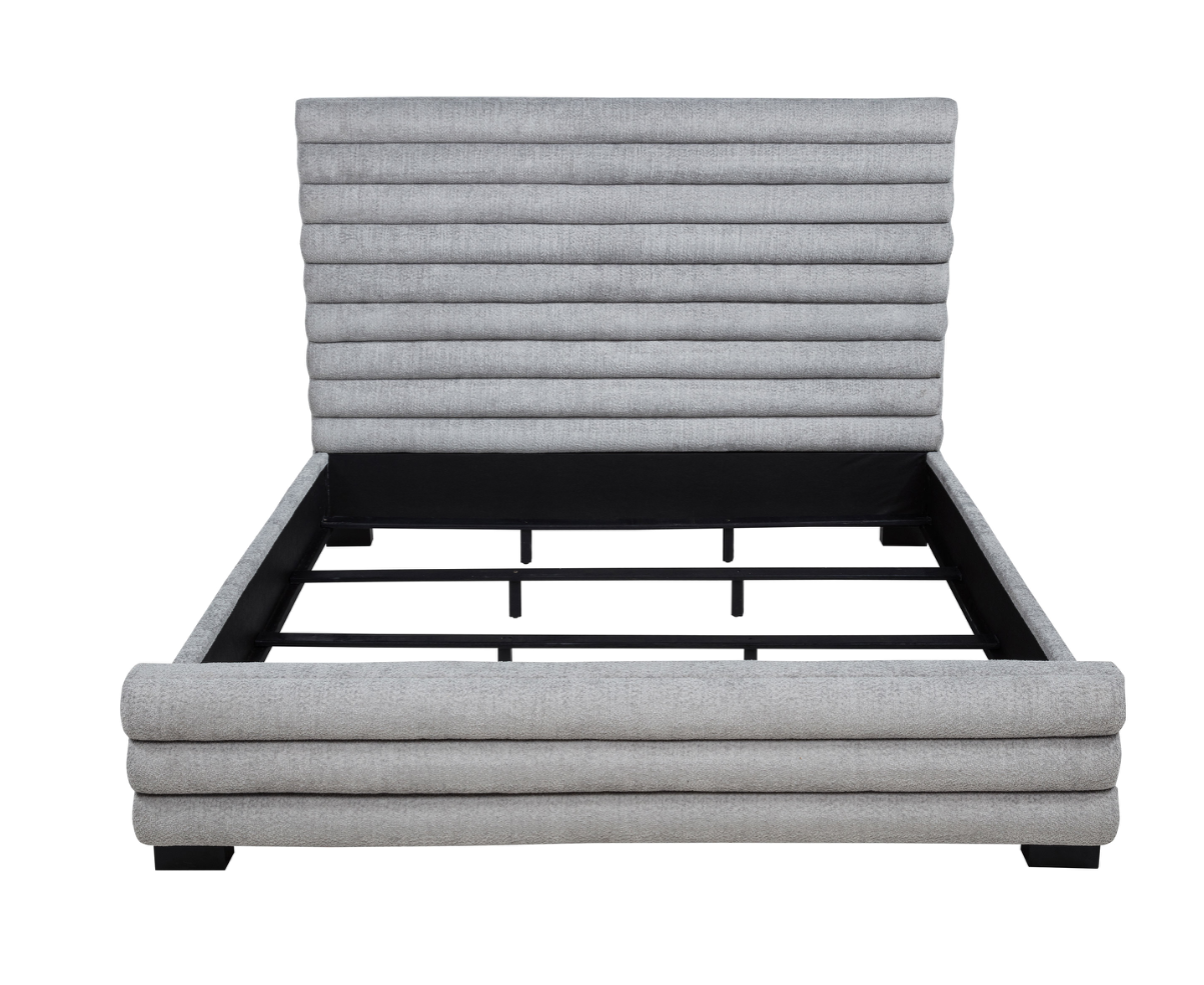 Patricia 58-inch Boucle Upholstered Eastern King Bed Grey