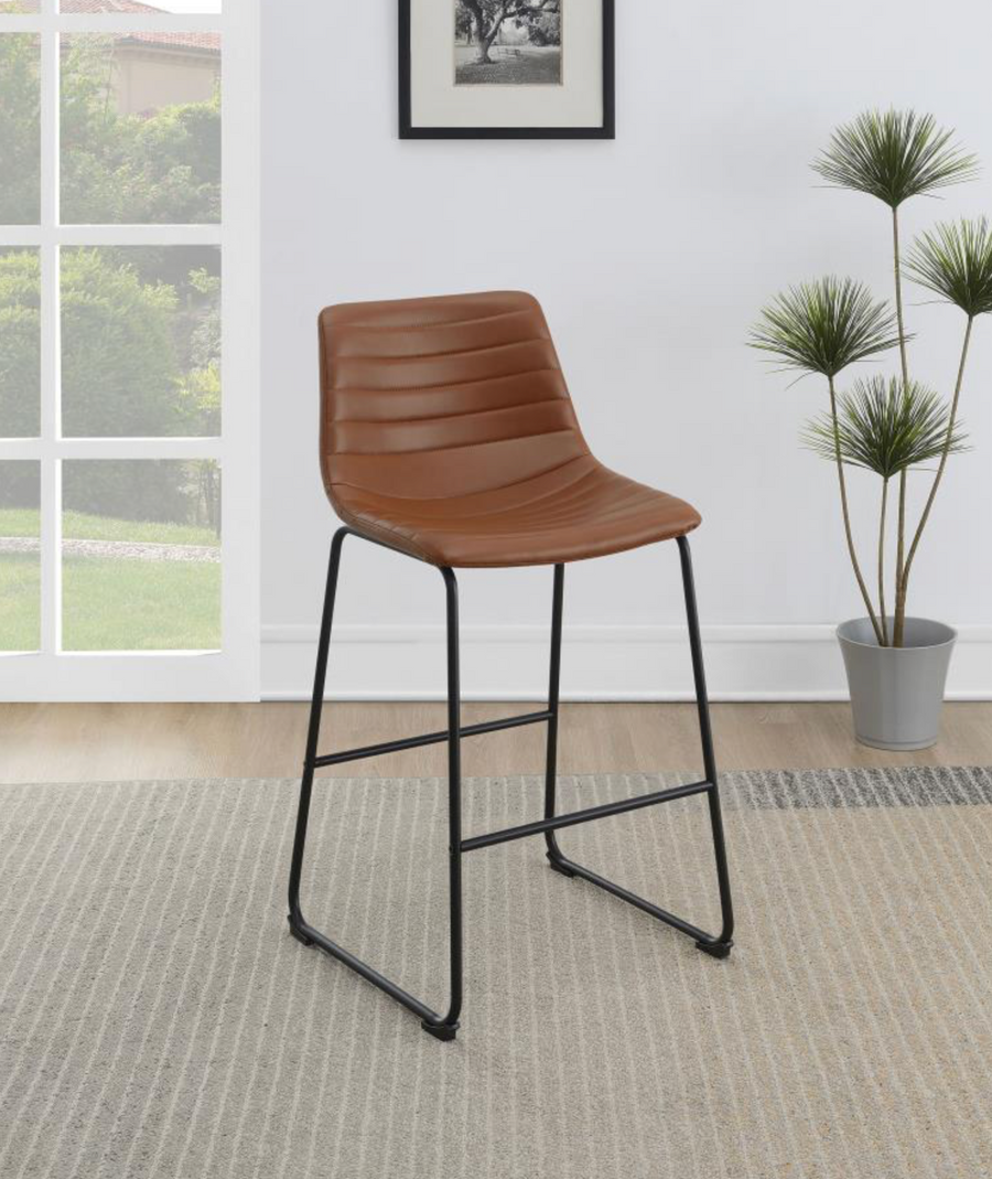 Zuni Upholstered Counter Height Chair Saddle (Set of 2)