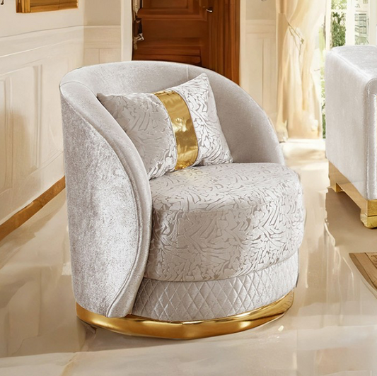 Valdosta Glam Velvet Living Room Collection – Beige or Black with Gold Accents