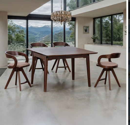 Croglio 5-Piece Counter Height Dining Set – Rich Walnut