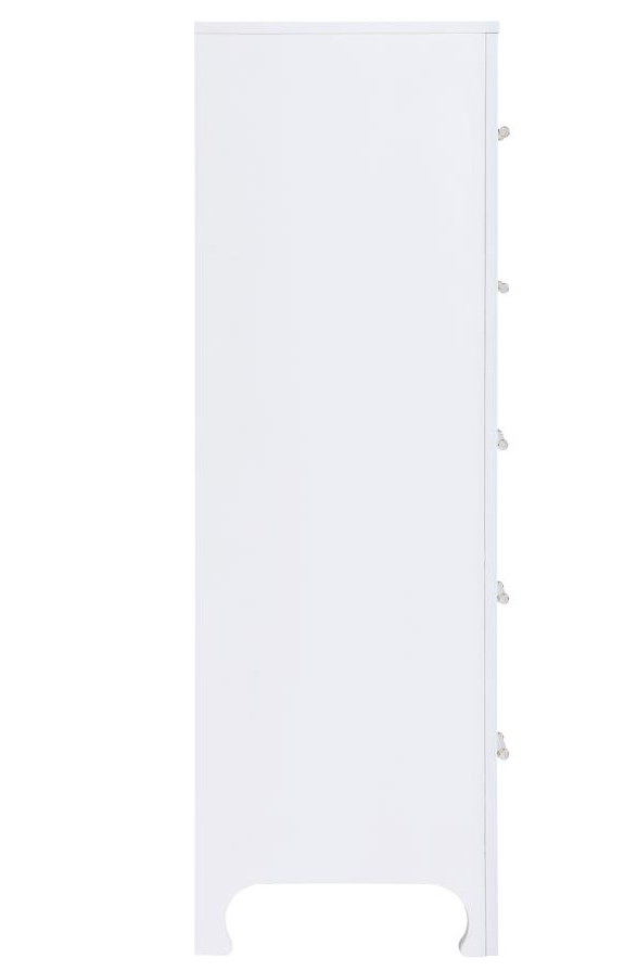 Anastasia 5-drawer Chest -  Pearl White