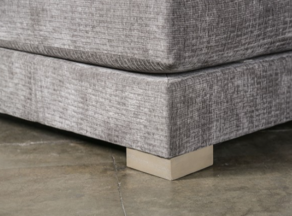 Artesia Charcoal Gray Fabric Sectional Sofa – Made in USA