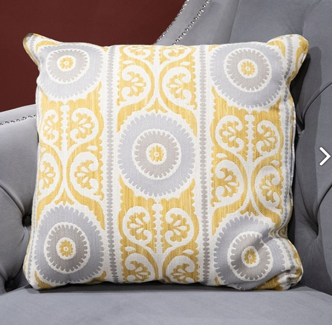 Wilmette Transitional Sofa & Loveseat Set in Gray Velvet with Button Tufting and Nailhead Trim